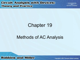 Chapter 19: Methods of AC Analysis
