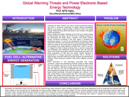 Global Warming Threats and Power Electronic Based