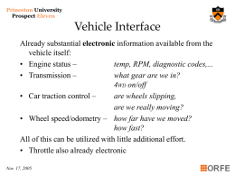 Vehicle Interface - Princeton University
