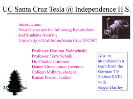 Tesla_Coil_IHS_11-7 - SCIPP - University of California, Santa