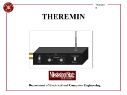 theremin - Courses - Mississippi State University