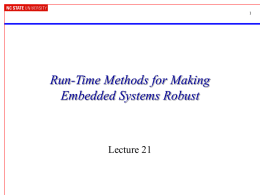 IESLecture21 - Run-Time Robustness