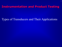 Types of Transducers and Their Applications