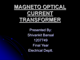 MAGNETIC OPTICAL CURRENT TRANSFORMER