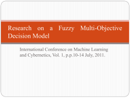 Research on a Fuzzy Multi-Objective Decision Model
