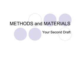 METHODS and MATERIALS