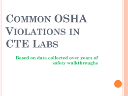 Common OSHA violations in CTE labs