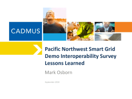 Link to presentation - Smart Grid Northwest