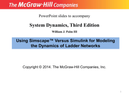 Ladder Networks with Simscape3e