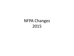 NFPA Changes 2015