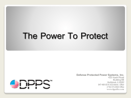 DPPS - Defense Protected Power Systems, LLC