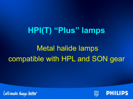 HPI(T) “Plus” lamps