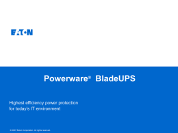 Powerware BladeUPS