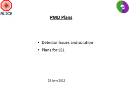 Present planning for PMD