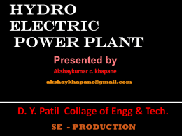 hydro power plant - 123seminarsonly.com