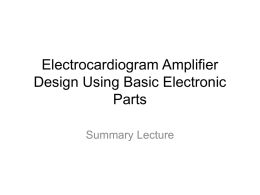 Electrocardiogram Amplifier Design Using Basic Electronic