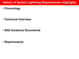 History of System Lightning Requirements
