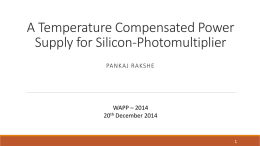 Temperature Compensated Power Supply For Silicon Photo