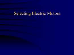 Selectiving Electric Motors PowerPoin
