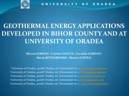 university of oradea - Perspectives of Renewable Energy in the