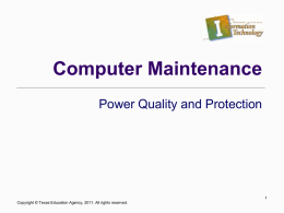 Power Quality and Protection Presentation