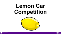 Lemon Car Competition