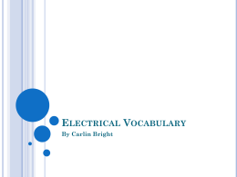 Electrical Vocabulary