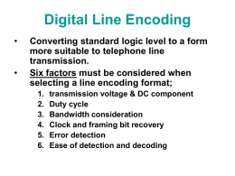 Line Encoding - Portal UniMAP