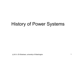 History of Power System - University of Washington