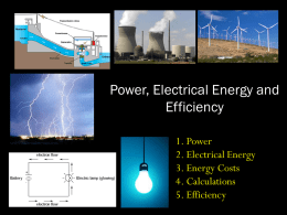 The rate at which electrical energy is used