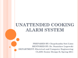 UNATTENDED COOKING ALARM SYSTEM
