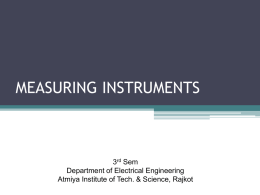 MEASURING INSTRUMENTS