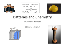 Batteries and Chemistry