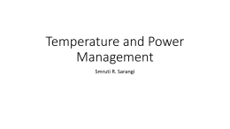 power/temp management