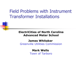 Field Problems with Instrument Transformer Installations