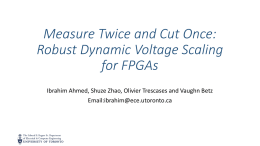 Measure Twice and Cut Once: Robust Dynamic Voltage