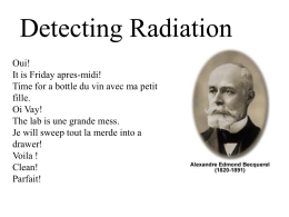 Detecting radiationx