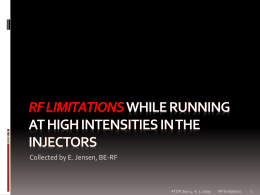 RF Limitations - Indico