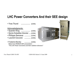 LHC Power Converters and their SEE design