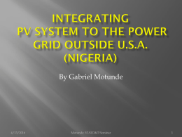 integrating pv to the power grid outside usa