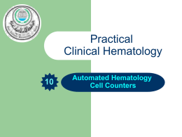 Automated Hematology Cell Counters