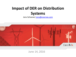 Impact of DER on Distribution Systems