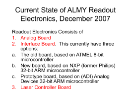 Current State of ALMY Readout, December 2007