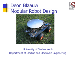 Deon Blaauw Modular Robot Design