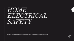 Do it Yourself (DIY) Electrical Safety