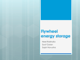 Flywheel energy storage - Eilat-Eilot Renewable Energy Initiative