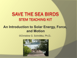 Save The Sea Birds STEM Teaching kit An Introduction to Solar