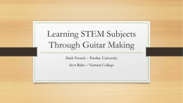 Learning STEM Subjects Through Guitar Making