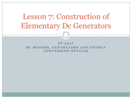 Lesson 7: Construction of Elementary Dc Generators