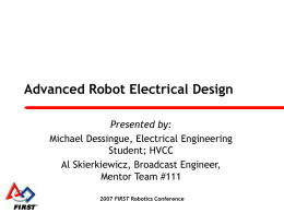 How to get the most from your robot electrical system.